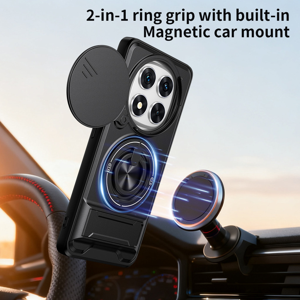Ốp Điện Thoại Đa Năng Sang Trọng Thích Hợp Cho Redmi Note 14 Pro 15 12 13 4G 5G Dây 360°Giá đỡ vòng có vỏ máy ảnh Vỏ bảo vệ toàn diện chống sốc