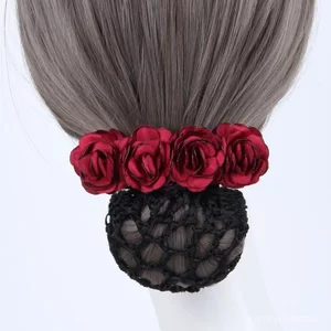 Nhà sản xuất Hàng sẵn có Ngân hàng tóc thẳng Chuyên nghiệp Kẹp tóc Hairnet Y tá Tiếp viên Thanh lịch Nhật Bản Hàn Quốc bỏ túi Lưới quảng cáo