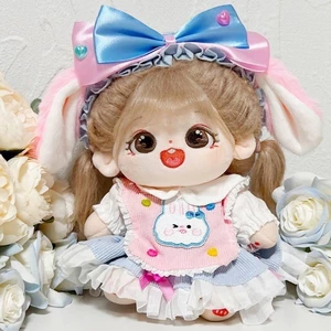 20cm Quần Áo Cho Bé Đầm Thỏ Dễ Thương Không Thuộc Tính Tai Thỏ Băng Đô Tất Phụ Kiện Sang Trọng Đồ Chơi Trang Phục Quần Áo
