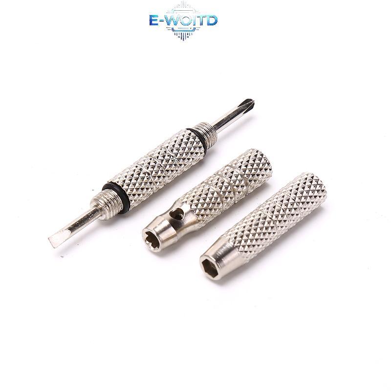 E-WOITD 4 trong 1 Tua Vít Đồng Hồ Kính Mắt Dụng Cụ Sửa Chữa Thép Nhôm Di Động Mini Dụng Cụ E-WOITD