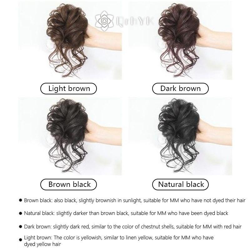 QrhYK Tổng Hợp Xoăn Bun Xộn Móng Vuốt Chignon Kẹp Tóc Co Giãn Scrunchies Hairpieces Donut Updo Tóc Miếng Dành Cho Nữ Mới