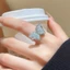 Bướm Blue Dream ~ Nhẫn Bướm Siêu Cổ Tích Ánh Sáng Sang Trọng Lớp Thiết Kế Niche Lớp Phong Cách Ngọt Ngào Nhẫn 26.4.30