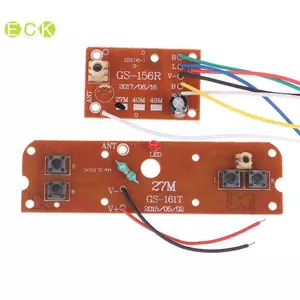 Bảng điều khiển từ xa xe RC 4CH Bộ phát và thu PCB mạch 27 MHz có hệ thống vô tuyến ăng-ten Đẹp