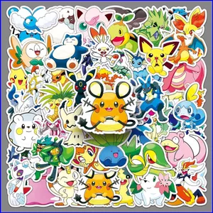 SQ3 50 Cái / bộ Pokemon Pikachu Dán Jigglypuff Graffiti Hành Lý Ván Trượt Trang Trí Chống Thấm Nước QS3