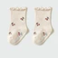 Tất Trẻ Em Mùa Xuân Thu Retro Giữa Ống Tất Trẻ Sơ Sinh Chống Trơn Trượt Sàn Cotton 0-1-3 Tuổi IIRC