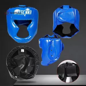< WHPHous-t > Mũ bảo hiểm đấm bốc Trẻ em Người lớn Mũ bảo vệ đầu da cho Taekwondo Karate Secure Fit Thi Đệm cho thể thao đẹp