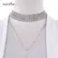 AqToCna Thời Trang Nữ Xương Đòn Nelace Kim Cương Giả Mặt Dây Chuyền Dây Chuyền Choker Cổ Trang Sức AqToCna