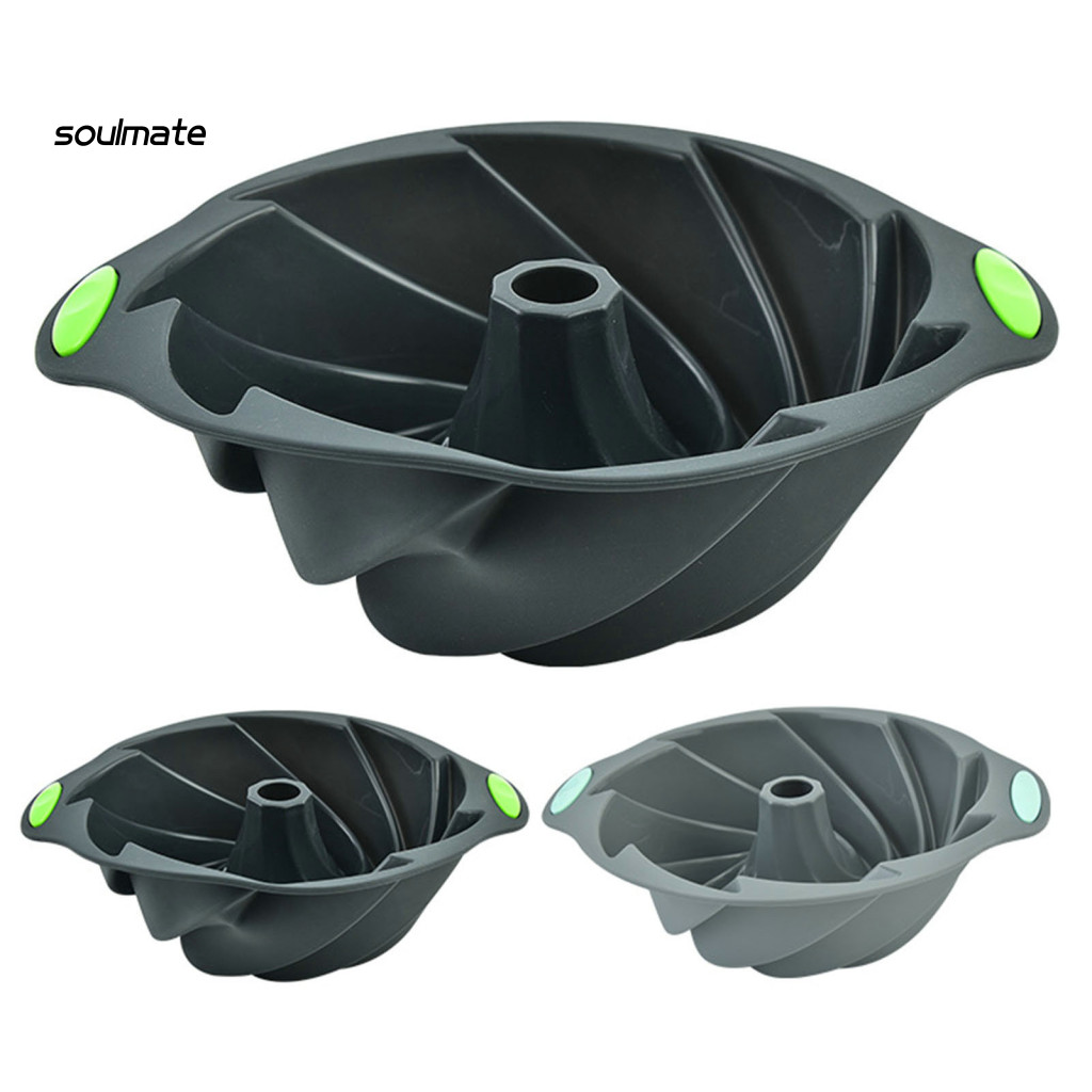 Linh hồn| Khuôn Làm Bánh Cấp Thực Phẩm Chịu Nhiệt Chống Dính Ren DIY Silicon Voan Bánh Chảo Xoắn Ốc Bánh Donut Khuôn Nhà Bếp Tiện Ích