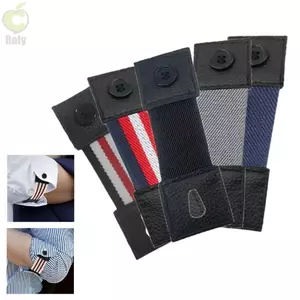ROLY 2 Chiếc Băng Tay Áo Sơ Mi Tay Giá Đỡ, Có Thể Điều Chỉnh Khuy Sét Nam Nữ Áo Sơ Mi Còng Giá Đỡ, Dây Co Giãn Bền Tay Vòng Tay Dây Nối Dài Nút Phụ Kiện