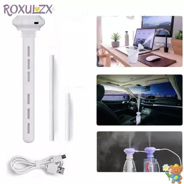 Máy tạo độ ẩm không khí USB ROXULZX, Máy khuếch tán tinh dầu siêu âm ABS, Đèn LED Mini Anion Aroma Máy lọc ô tô tại nhà