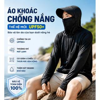 Áo Khoác Chống Nắng Nam Siêu Nhẹ, Thoáng Mát, Chống Tia UV, Co Giãn 4 Chiều – Đi Câu Cá, Dã Ngoại, Thể Thao Ngoài Trời