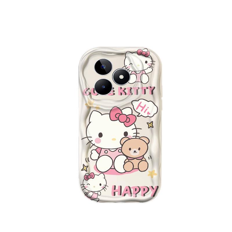 Thích Hợp Cho Realme C53 C51 C63 C61 Note 50 3D Thẩm Mỹ Mềm TPU Kitty Rilakkuma Ốp Điện Thoại Chống Sốc
