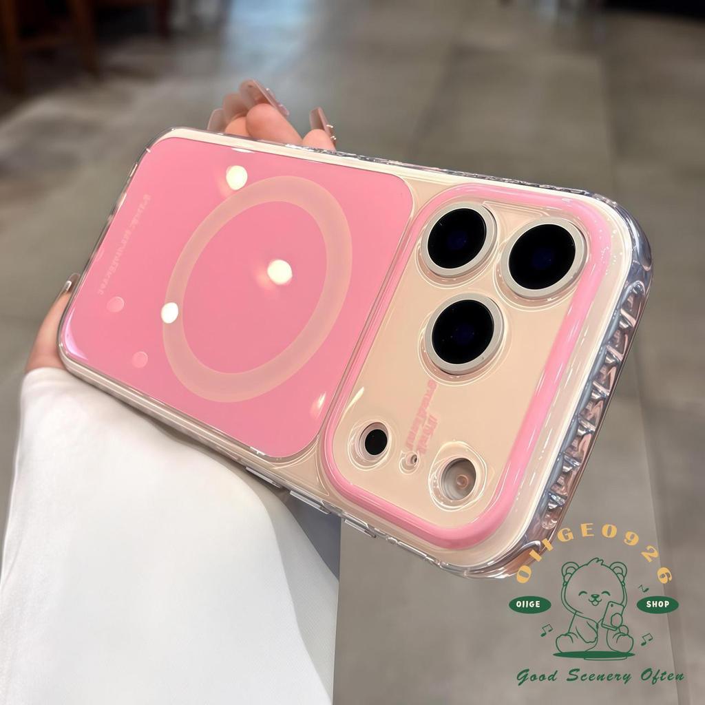 【 Ốp lưng iPhone17 】 IMD Macaroon Vỏ điện thoại từ tính chống rơi iPhone17 Pro Max 16 15 cho vỏ iPhone Vỏ mềm silicon TPU chống sốc