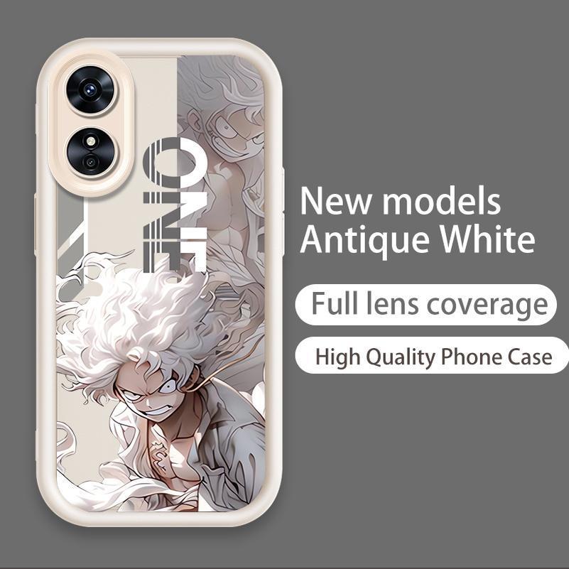Ốp Lưng Cho OPPO A17 A17K A18 A38 A58 A60 4G Hoạt Hình Silicon Mềm Đáng Yêu TPU One Piece Five Gear Luffy Angel Eye Vỏ Điện Thoại Chống Sốc