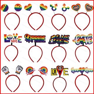 ST2 Pride Tháng LGBT theo chủ đề ăn mừng tiệc đầy màu sắc cầu vồng Tình yêu Băng đô trang trí vật tư Phụ kiện tóc TS2