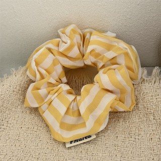 Hululu / Hàn Quốc Xanh Trắng Sọc Vải Scrunchy Dây Buộc Tóc Sức Sống Cao Cấp Đầu Dây Buộc Hoa Phong Cách Mới Dây Tóc