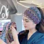 Băng đô lưới sóng PYCOU, Băng đô ren rỗng đầy màu sắc chống trượt, Tính khí phong cách Hàn Quốc Nhẹ bên rộng quấn đầu