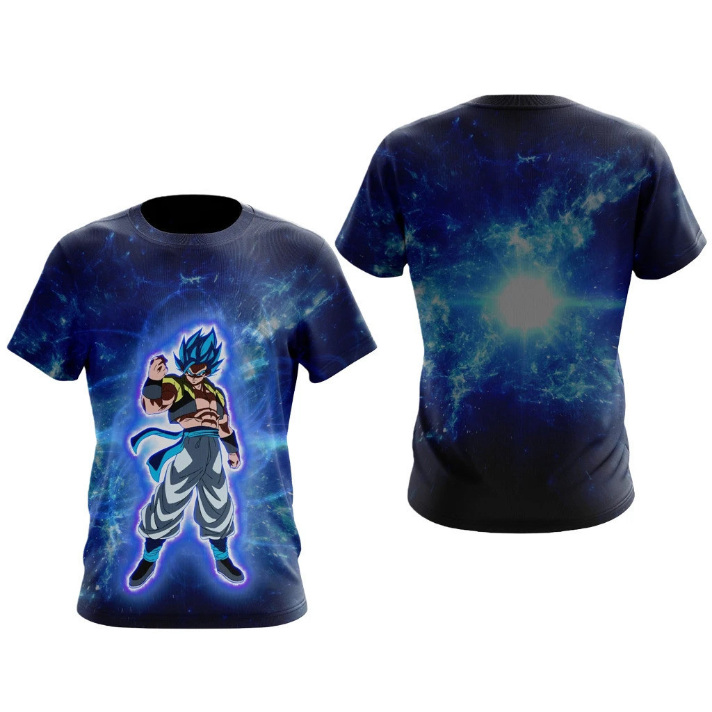 Dragon Ball Z Gogeta Vegito 3D In Hình Anime Ngoại Vi, Mùa Hè Nhanh Khô Thoải Mái Người Lớn Top
