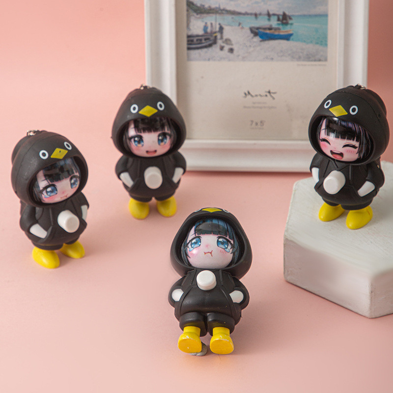 Arknights Endfield Quản Lý Gugu Gaga Chim Cánh Cụt Thay Đổi Mặt Dễ Thương Vui Nhộn Chim Cánh Cụt Móc Khóa Mặt Dây Chuyền Trang Trí Đồ Chơi Giải Nén