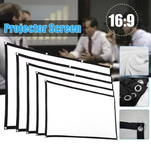 Đơn Giản Di Động Có Thể Gập Lại Polyester Mềm Màn Hình Vải 60 Inch 16: 9 Máy Chiếu Phim HD Màn Hình Vải Nhà Máy TQXP