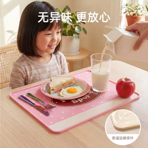 Thảm Lót Bàn Ăn Dặm Cho Bé Silicon Cao Cấp Chống Nước Chống Đổ Viền Cao Chịu Nhiệt Dễ Dàng Vệ Sinh An Toàn Cho Trẻ Đi Học Tốt