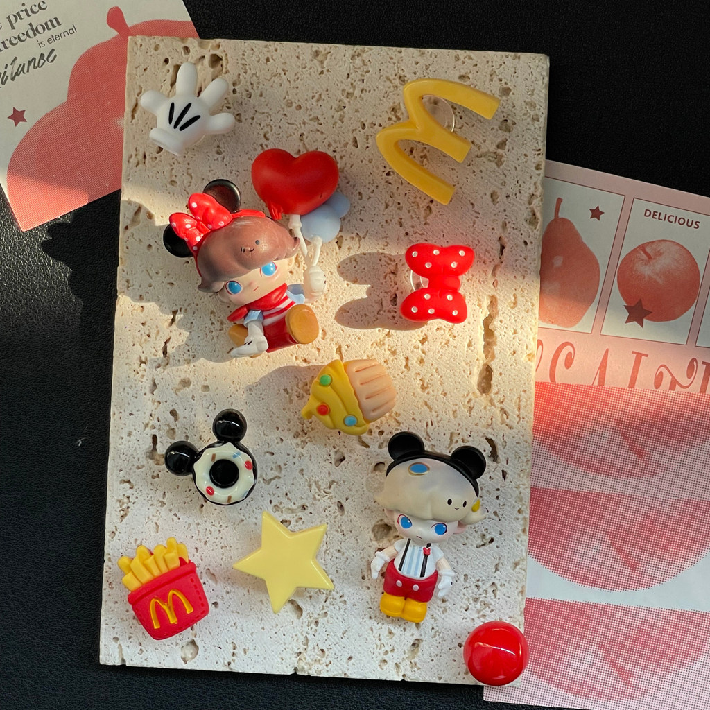 Phụ Kiện Trang Trí Giày Lỗ Dễ Thương Hình Mickey, Dimoo, Hoa Cao Cấp, Có Thể Tháo Rời, Khóa Giày Zhibixing