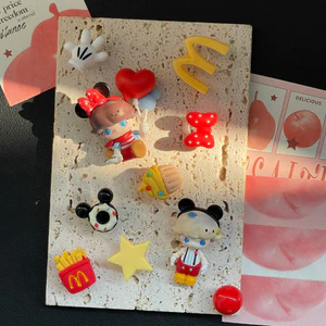 Phụ Kiện Trang Trí Giày Lỗ Dễ Thương Hình Mickey, Dimoo, Hoa Cao Cấp, Có Thể Tháo Rời, Khóa Giày Zhibixing