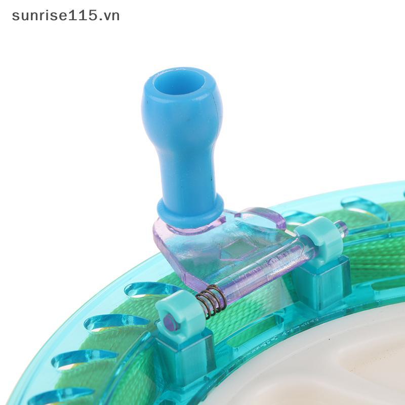 SRVN 1 Miếng Ngoài Trời Tròn Màu Xanh Cầm Cho Fying Diều 100-400M Diều Cuộn Dây Bánh Xe Lửa Dây Tay Cầm Bay Dụng Cụ Dây Xoắn.