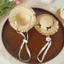 Mũ rơm cho thú cưng Mini có nơ ren – Phụ kiện ngoài trời dệt tay chống nắng có thể điều chỉnh cho chó mèo nhỏ Mũ mùa hè dễ thương cho thú cưng Đông Nam Á Thú cưng nhẹ