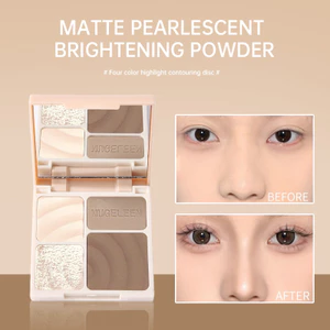 【Roshy】Bảng phấn tạo khối bắt sáng bảng phấn tạo khối bốn màu. phấn tạo khối lì ánh ngọc trai