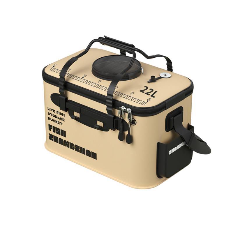 Buet câu cá MUQV-12L/22L - Hộp đựng cá sống gấp gọn tiện lợi, Bảo vệ cá bằng chất liệu EVA