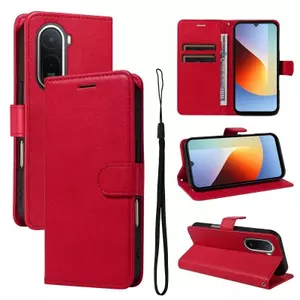 Ốp Lưng Cho Redmi A7 Pro Cổ Điển Màu Da Khe Cắm Thẻ Dây Đeo Tay Chống Rơi Vỏ Điện Thoại
