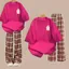 Bộ đồ kẻ caro đỏ dài +kết hợp áo phông BEARSSSS unisex - thời trang đa phong cách từ thubioo.