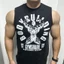 Áo Tank Top Thể Thao Bông Màu Đen Trắng, Họa Tiết Cơ Bắp, thoáng khí