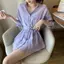 Bộ đồ hai mảnh mùa hè: Áo sơ mi Tencel tay ngắn, quầnshort ống rộng nhẹ nhàng