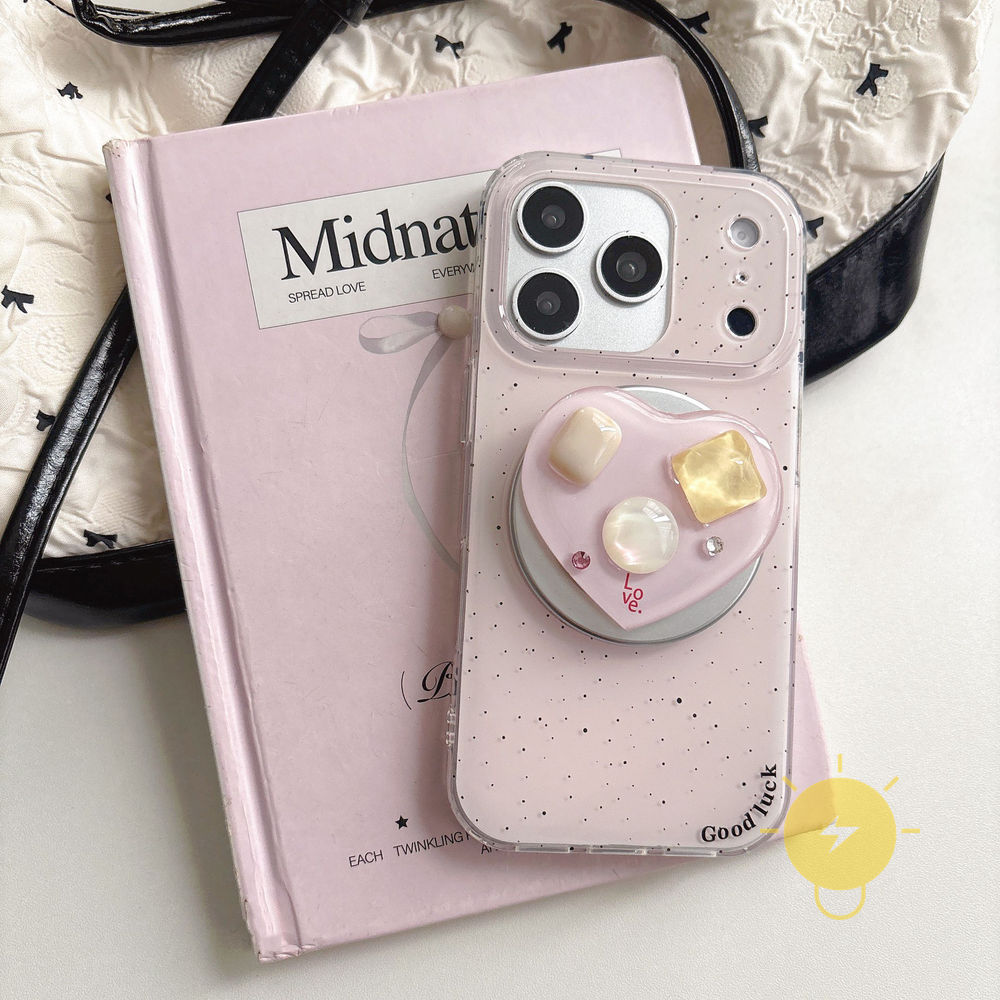 Phone Case For iPhone 17 Pro Max 16 15 14 13 with Griptok TPU Magnetic Splash-ink Aesthetic Korean Cute