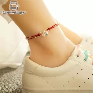 Nhíp Vòng Chân Nữ Style Retro Dân Tộc Màu Đỏ, Gợi Cảm Cho Sinh Viên