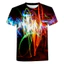 Sơn dây buộc graffiti in 3D unisex mùa hè tay ngắn cổ tròn