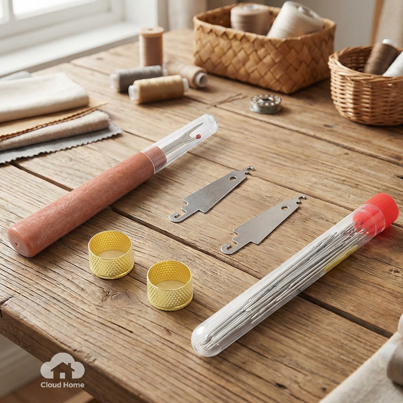 🌤️COD🌤️Set 31 Bộ Kim May Vá bằng thép, Kim Cầm Tay Cực Lớn Để Đan Dễ Dàng, Bộ Dụng Cụ May Vá Tại Nhà