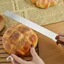 Dao cắt bánh mì cán gỗ bằng thép không gỉ, lưỡi răng cưa, dụng cụ làm bánh nhà bếp.