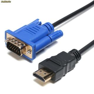 [Vận chuyển nhanh] HABITATCO Bộ chuyển đổi HDMI sang VGA 1-5m, 1080P, đầu nối AV cho PC HDTV