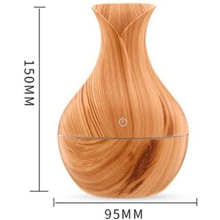 Máy tạo độ ẩm khuếch tán hương thơm siêu âm 200Ml Hạt gỗ Usb Im lặng Sương mù Đèn ngủ Văn phòng tại nhà