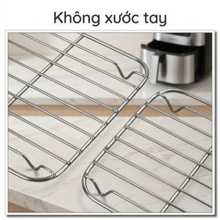 Thép không gỉ 304 Giá Chiên Không Khí Làm Mát Thoát Nước Nướng Khay Hấp Thực Phẩm Lưới Nhà Bếp