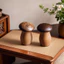 Sáng Tạo Thiết Thực Gỗ Chắc Chắn Tăm Giá Đỡ, Hộp Tăm Gia Đình, Đen Quả óc Chó Gỗ Sồi Khâu Đôi Bằng Gỗ Dễ Thương Nấm Tăm Lọ