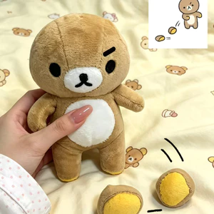Spike Price Sáng Tạo Rilakkuma Mất Tai Búp Bê Hoạt Hình Sang Trọng Đồ Chơi Búp Bê Dễ Thương Rilakkuma Mặt Dây Chuyền Quà Tặng