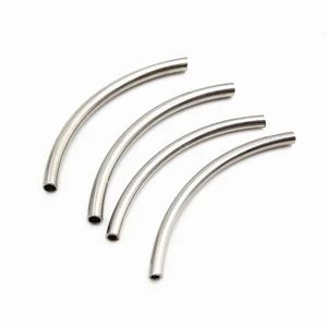 Nhà Máy Bán Hàng Trực Tiếp Bằng Thép Không Gỉ Phụ Kiện Trang Sức Thép Không Gỉ Khuỷu Tay Rỗng Khuỷu Tay Dây Da Tay Ống Thông Qua Ống