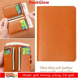 Ví đựng thẻ DUSKGLOW, Túi đựng thẻ gấp siêu mỏng, Hộp đựng thẻ tín dụng bằng da mềm đơn giản dành cho nam nữ