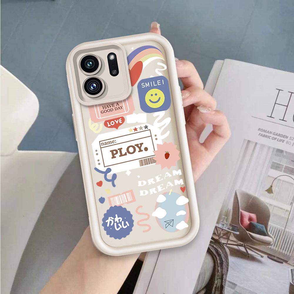 Ốp Lưng Cho OPPO A5X A6 A6X 4G 5G Phim Hoạt Hình Silicon Mềm Đáng Yêu Ốp lưng TPU Nhãn Nụ Cười Hoa Mắt Thiên Thần Ốp Lưng Chống Sốc