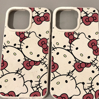 Ốp Lưng IPhone 16 13 11 15 12 14ProMax 7 8Plus XR X XS Max Kitty Bowknot Thân Thiện Với Môi Trường Có Thể Phân Hủy