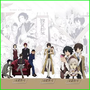 HT3 Bungo Đi Lạc Chó Nakajima Atsushi Dazai Osamu Anime Hình Đồ Chơi Mô Hình Acrylic Đứng Tấm Giá Đỡ TH3